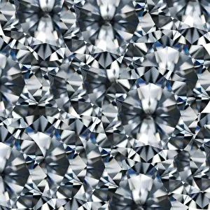 Emerald Prints: Texture of a Brilliant Round Cut Diamond Gemstone Gem