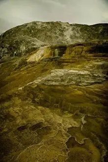 Basalt Prints: Textures and colors of the terrain in Yellowstone National Park IV, USA