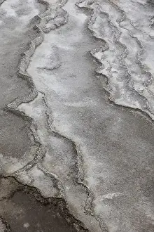 Basalt Prints: Textures and colors of the terrain in Yellowstone National Park VI, USA