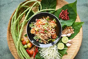 Sticky Prints: Thai food top view
