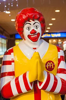 Mcdonalds Prints: Thailand, Bangkok, Khaosan Road, McDonalds Advertising Statue