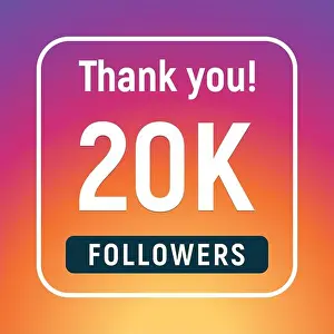 Followers Prints: Thank you 20000 followers congratulation subscribe. 20k like follow anniversary