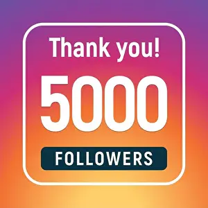Followers Prints: Thank you 5000 followers congratulation subscribe. 5k like follow anniversary