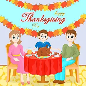 Thanksgiving Prints: Thanksgiving Family Gala Dinner