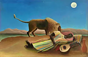 Moonlight Prints: 'The Sleeping Gypsy, 1897 (oil on canvas) by Artist Rousseau
