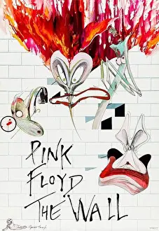1979 Prints: ‘The Wall 1979 album poster produced by Harvest Records to promote the 11th studio album by English rock band Pink