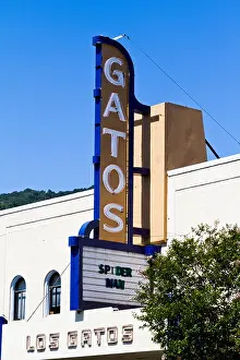 Small Town Prints: Theater marquis in Los Gatos, California