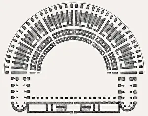 Europaisch Prints: The Theatre of Marcellus, an ancient open-air theatre in Rome, Italy