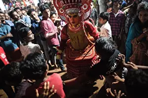 Kerala Prints: Theyyam performer, as a living god