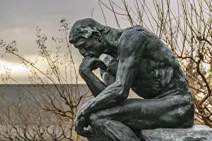 Sculpture Park Prints: Thinker Sculpture, Ueno Park, Tokyo, Japan