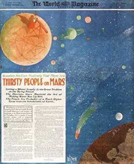 1906 Prints: 'Thirsty People on Mars, ' a feature in World Magazine
