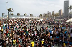 Ward Prints: Thousands of people celebrate New Years Day on the Durban beach front