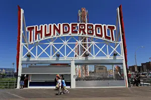 Thrilling Prints: The Thunderbolt roller coaster Coney Island Amusement Park Brooklyn New York City