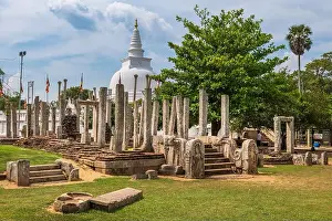Civilisation Prints: The Thuparama Stupa is the first Stupa built in Sri Lanka by King Devanampiyathissa in the ancient kingdom of