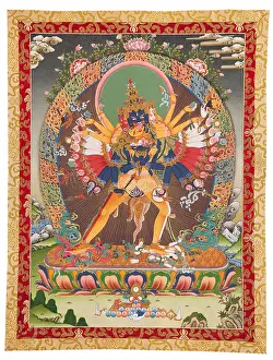 Meditating Prints: Tibetan thangka with Kalachakra
