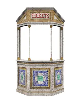 Admission Prints: Ticket Booth Carnival Isolated