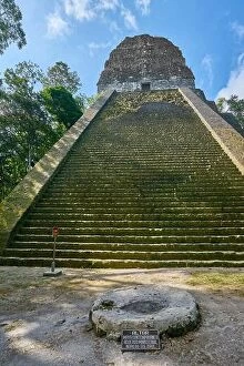 Images Dated 29th February 2016: Tikal National Park - Temple V, Ancient Maya Ruins, Yucatan, Guatemala UNESCO