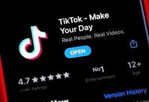 Iphone Prints: TikTok App in Apple App Store, social network