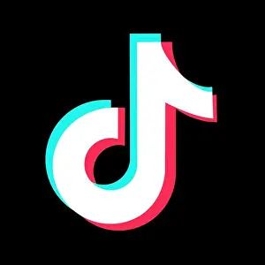 Illustrative Editorial Prints: TikTok logo on black background