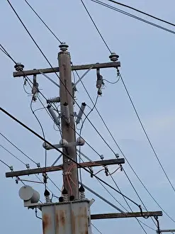 Substation Prints: Timber power pole and transformer, Melbourne Australia 2016