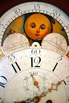 Time Grandfather Clock with moon and day of month hour