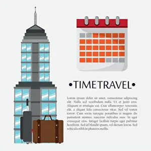Minute Prints: time travel poster calendar landmark