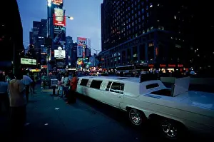 Journeys Prints: Times Square, Stretchlimousine, Manhattan New York