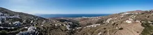 Whitewashed Prints: Tinos island, Cyclades Greece. Aerial panoramic view