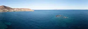 Whitewashed Prints: Tinos island, Cyclades Greece. Aerial panoramic view