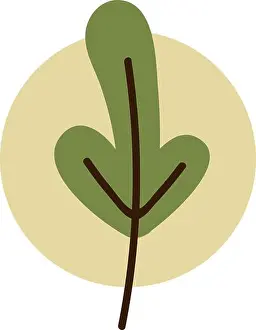 Vector Vectors Prints: Three tiny green leafs, illustration, on a white background