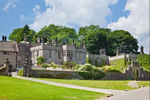 Peak District Prints: Tissington hall and village Derbyshire Peak District