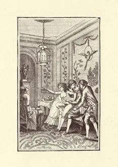 Vice Prints: Title appears to reference works by Marquis de Sade: Justine (1791) and Juliette (1797)