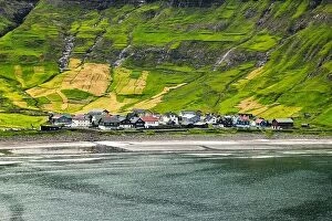 Images Dated 2nd August 2019: Tjornuvik village beach on Streymoy island, Faroe Islands, Denmark. Landscape photography