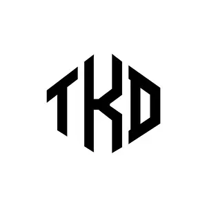 Letter Vector Vectors Prints: TKD letter logo design with polygon shape