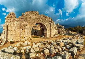 Tlos ruins and tombs, an ancient Lycian city near the town of Seydikemer, Mugla, Turkey