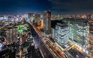 Kanto Prints: Tokyo downtown city skyline and skyscrapers at Roppongi District in Tokyo, Japan