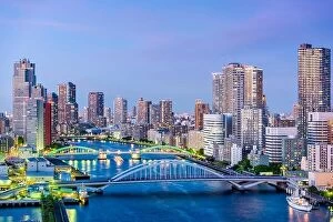 Images Dated 5th May 2017: Tokyo, Japan cityscape on the Sumida River