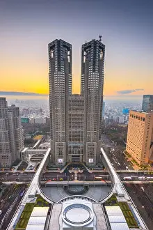 TOKYO, JAPAN - DECEMBER 22, 2012: Tokyo Metropolitan Government Building. The building houses the headquarters of the Tokyo Metropolitan Government