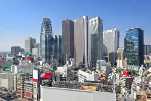 Tokyo, Japan in the financial district skyline of Nishi-Shinjuku