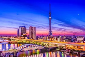 Tokyo, Japan skyline on the Sumida River