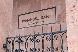 Gravestone Prints: Tomb of the famous German philosopher Immanuel Kant in Kenigsberg cathedral