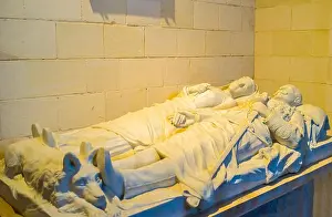 High School Prints: The tombstone to the comander of French Army Louis Foache and his wife Charlotte di Schibbi in Salesian Church of Jesus