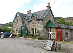 The Tomich Hotel in a Victorian model conservation village Inverness-shire Scottish Highlands Scotland
