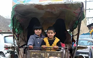 Kashmir Prints: A Tonga or tanga is a light carriage or curricle drawn by horse used for transportation in Indian occupied Kashmir