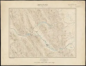 Banff Prints: Topographical map of the Rocky Mountains : Banff sheet