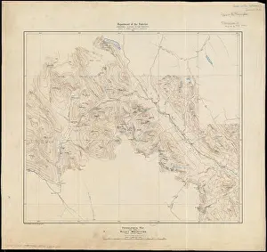 Canadian Rockies Prints: Topographical map of the Rocky Mountains : Lake Louise sheet