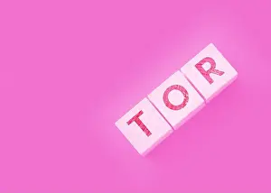 Countdown Prints: Tor anonymous by letters on a woden blocks on black. Business concept
