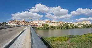 Colonization Prints: Tordesillas, a town in Spain with Duero River and bridge