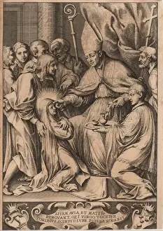 Allegory And Literature Prints: Toribio Alfonso Mogrovejo confirms Rose of Lima