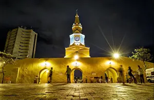 Cartagena Prints: Torre del Reloj and Plaza de Los Coches, Cartagena de Indias, Colombia, South America